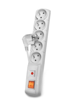 Полоска защиты от перенапряжения Acar F5, 5,0 м, серая