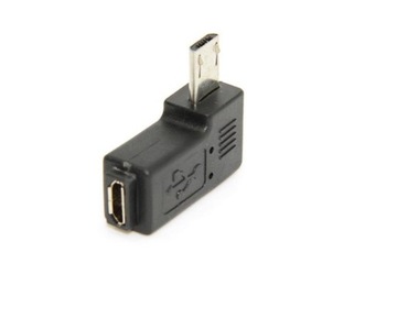 Adapter Kątowy Micro USB do Micro USB M/F LEWY