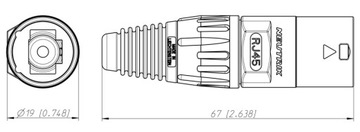 Корпус разъема NEUTRIK NE8MC-1 RJ45 ETHERCON