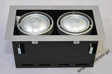 Лампа DOWNLIGHT, встраиваемая, регулируемая, 2X150Вт