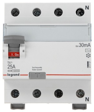 Устройство защитного отключения LEGRAND 4P 25A 411707