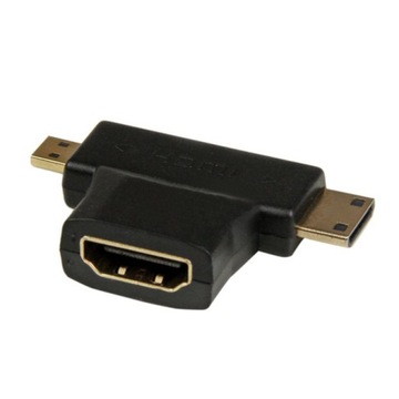 Adapter Przejściówka 2w1 HDMI - MicroHDMI MiniHDMI