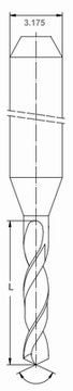 Wiertło wiertła węglik widia 1,8 mm PCB VHM CNC