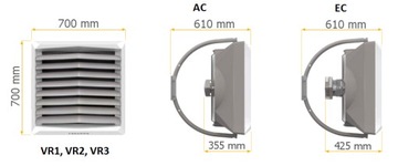 NAGRZEWNICA WODNA VTS VOLCANO VR1 AC 30kW