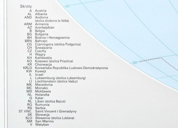 ŚWIAT MAPA ŚCIENNA POLITYCZNA/FIZYCZNA DWUSTRONNA