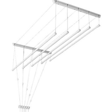 SUSZARKA SUFITOWA na pranie stalowa 6 prętów 130 cm łazienkowa balkonowa