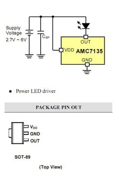 Sterownik driver LED AMC7135 - 10 sztuk