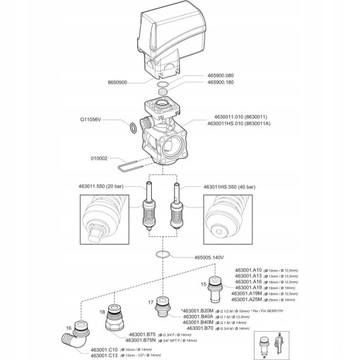 Arag 8630011 секционный электромагнитный клапан