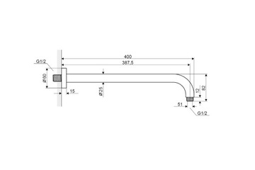 Deszczownica 20cm SLIM + RAMIE do hans grohe kludi