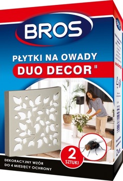 BROS PŁYTKA NA OWADY DUO DECOR 2SZT MUCHY KOMARY