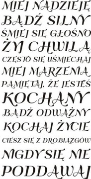 Napis na ścianę naklejka cytat Miej nadzieję 115