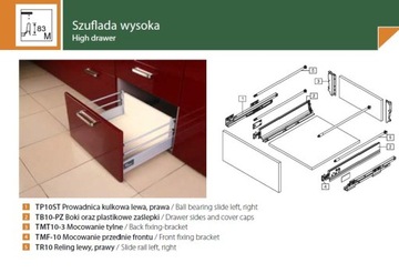 AMIX SZUFLADA SYSTEMBOX WYSOKA 550 MM TB10 SYSTEM