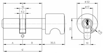 Вставка-ручка Wilka class B 45/45G