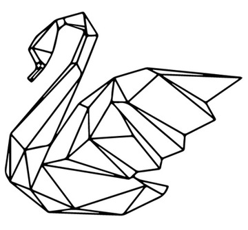 NAKLEJKI NA ŚCIANĘ GEOMETRYCZNE ŁABĄDŹ 50cm