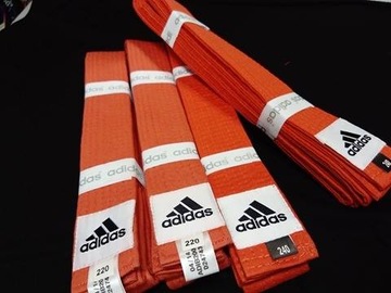 РЕМЕНЬ ДЛЯ КАРАТЭ-ТАЭКВОНДО ДЗЮДО Adidas оранжевый 200 см