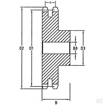 KOŁO ŁAŃCUCHOWE 08B-2 1/2