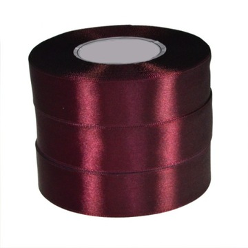 Tasiemka satynowa 25mm BORDO DE LUX 32M 8060