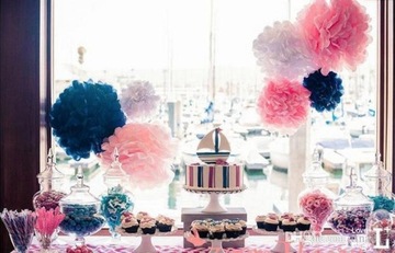 Помпоны из папиросной бумаги, шарики из папиросной бумаги, украшение для свадьбы, причастия, крещения, 8 шт.