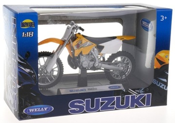 SUZUKI RM250 МЕТАЛЛИЧЕСКАЯ МОДЕЛЬ WELLY MOTOR 1:18 КРЕСТОВЫЙ