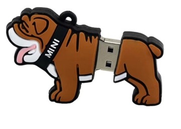 USB-ПЕРЕДНИК 8 ГБ КОРИЧНЕВАЯ СОБАКА БУЛЬДОГ СОБАКА ПРОМ