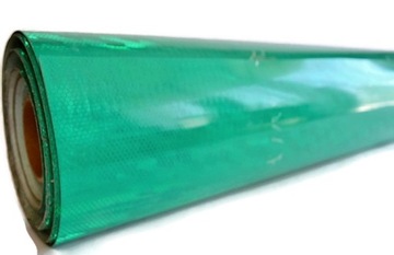 FOLIA ODBLASKOWA PLASTER MIODU GRUBA ZIELONA GREEN