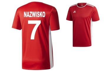 Adidas koszulka piłkarska sportowa z NADRUKIEM L