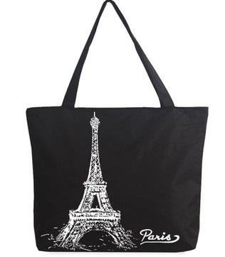 DUŻA MATERIAŁOWA TORBA SHOPPER BAG NADRUK WZORY