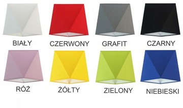 LAMPA ŻYRANDOL MŁODZIEŻOWA plafon MIX Abażurow LED
