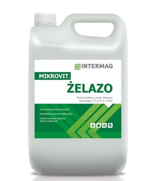 MIKROVIT Żelazo FE 5L PLONVIT MECH W TRAWIE Chelat