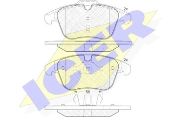 Тормозные колодки ICER VOLVO V60 V70 XC70 II FRONT