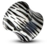 TUNELE PLUGI TUNEL PLUG AKRYLOWY ZEBRA 8 mm