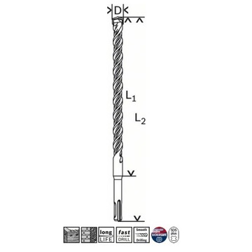 УДАРНАЯ ДРЕЛЬ SDS+ PLUS-5 14*100/160ММ