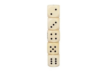 Игральные кости DICE 1,6x1,6 см деревянные 5 шт.