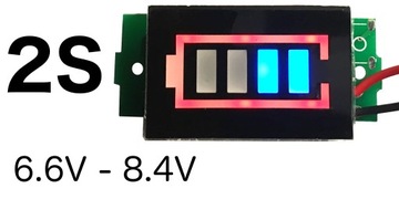 Индикатор заряда литий-ионного аккумулятора 2S