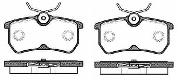 klocki hamulcowe FORD Focus I mk1 Tył REMSA