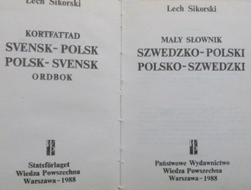 SŁOWNIK SZWEDZKO - POLSKI POLSKO - SZWEDZKI