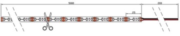 Водонепроницаемая светодиодная лента 600SMD 2216 5м холодная Ledline