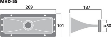 Рупорный твитер 30WRMS, MHD-55 IMG