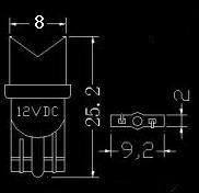 Светодиодные стояночные фонари W5W T10 UV ULTA VIOLET W3W