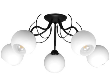 LAMPA SUFITOWA Z KLOSZAMI ZE SZKŁA KLASYCZNA E27