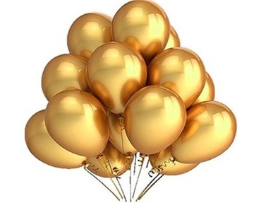 Balony lateks złote - wesele,ślub,chrzest - 50szt
