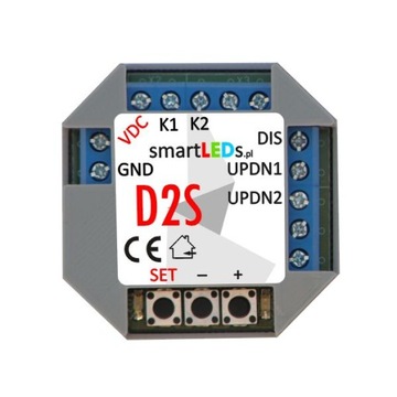 Умный диммер Светодиодный контроллер 2 канала 12В-24В smartLEDs D2S