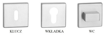 NOVA ДВЕРНАЯ РУЧКА НЕРЖАВЕЮЩАЯ, НАБОР РОЗЕТОК - PL