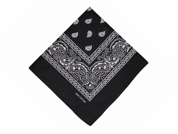 Bandana bandama bandamka chusta czarna paisley