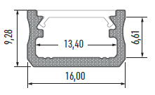 PROFIL ALUMINIOWY A BIAŁY 2M DO TAŚM LED