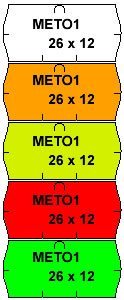 Лента для этикетирования меток 26х12 ЖЕЛТАЯ 5 шт волна