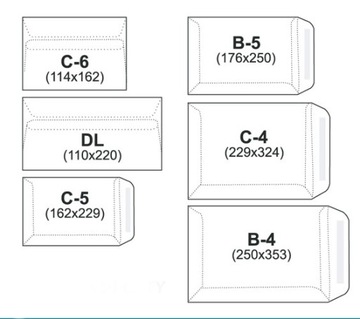 КОНВЕРТЫ ДЛЯ ПИСЬМО C4 229x324мм НАБОР ПО 10 ШТ.