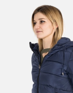 Теплая женская зимняя куртка Parka 8511 XL темно-синяя