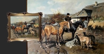 OBRAZ OLEJNY CHEŁMOŃSKI KRÓLESTWO PTAKÓW ŚWIT