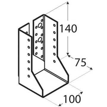 ПОДВЕСКА ДЛЯ БАЛКИ WBZ30, ИЗОГНУТЫЙ СОЕДИНИТЕЛЬ 100x140 СЕРТИФИКАТ